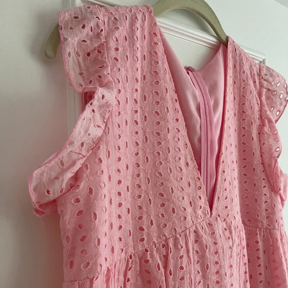 Pink Crochet Style Romper